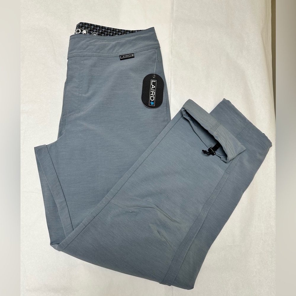 Nwt; LAIRD Apparel Pants Mens Blue Nylon Stretch Athletic Limited Edition - Picture 13 of 13